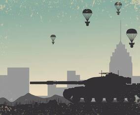 World War 2 Tank Background Vector