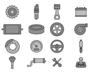 Car Mechanic Icon Sets