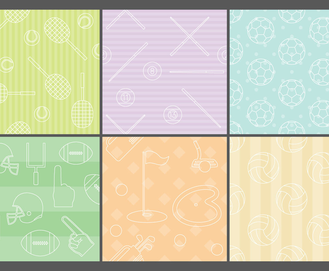 Line Icon Sport Patterns