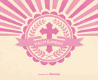 Retro Style Palm Sunday Illustration