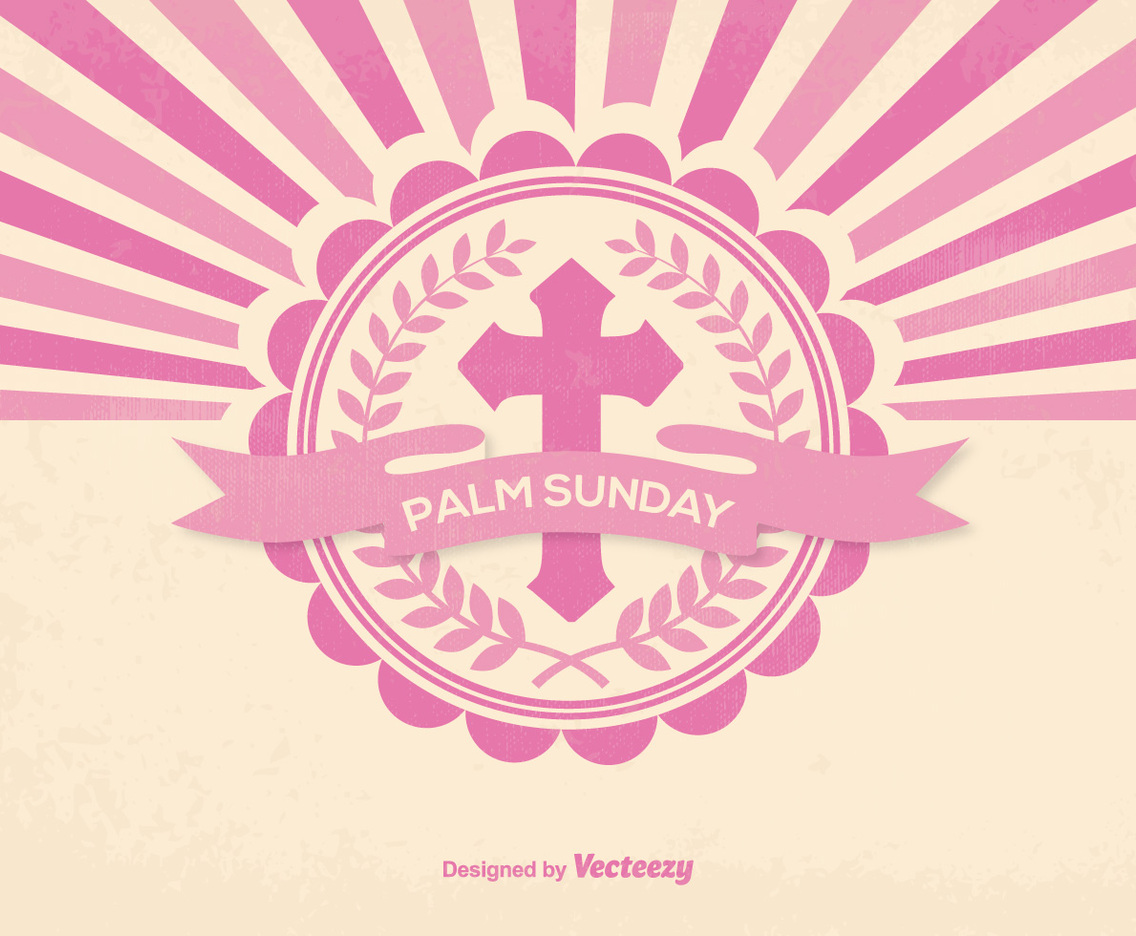 Retro Style Palm Sunday Illustration