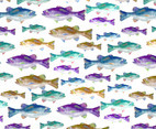 Free Vector Watercolor  Bass Fish Background