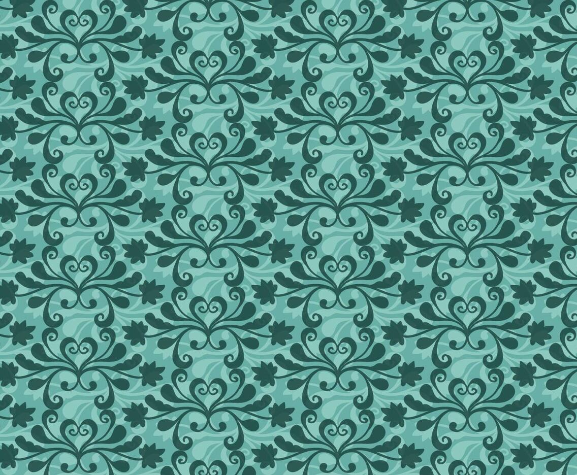 Free Vector Teal Western Flourish Pattern