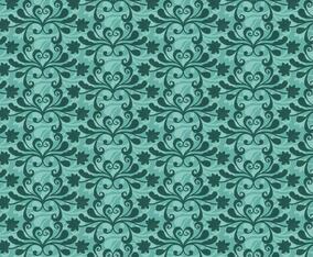 Free Vector Teal Western Flourish Pattern