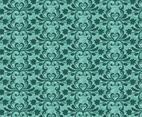 Free Vector Teal Western Flourish Pattern
