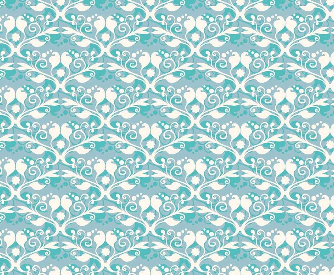 Free Vector Soft Blue Western Flourish Pattern