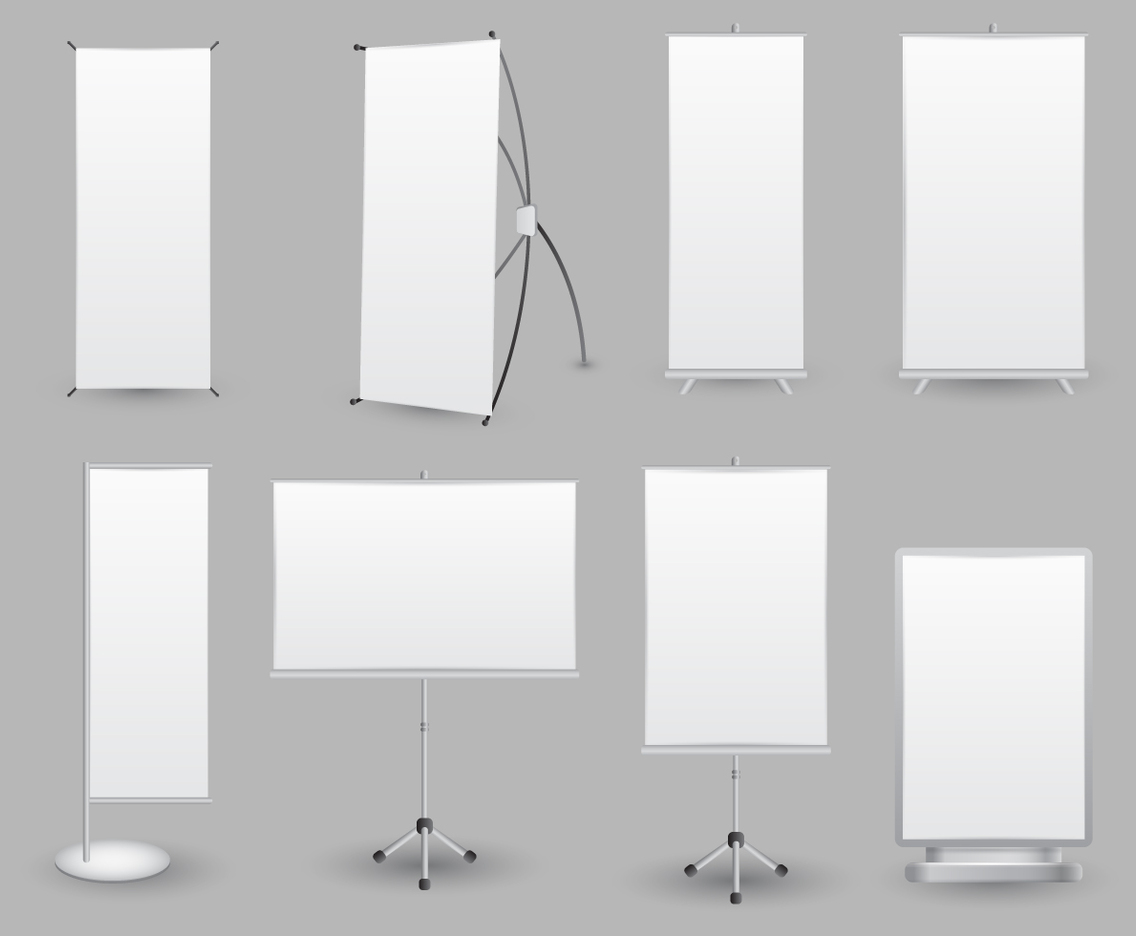 Free Set of Blank Kakemono and Banner Vectors