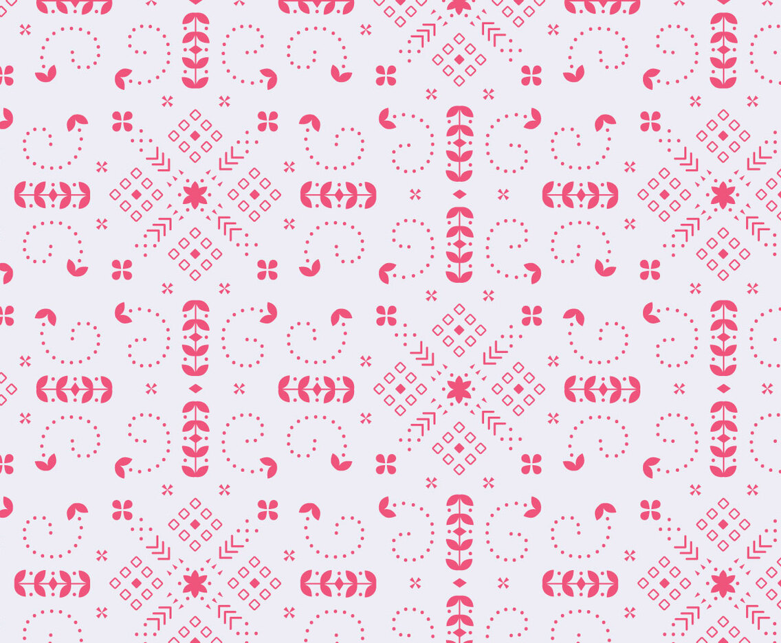 Decorative Floral Red Pattern