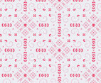 Decorative Floral Red Pattern