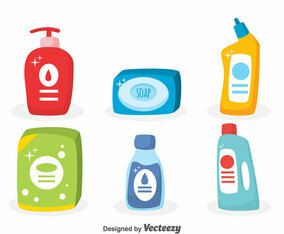 Soap And Detergent Vector Set