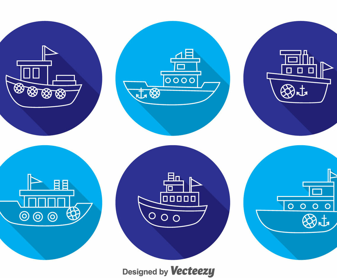 Boats Long Shadow Icons