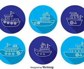 Boats Long Shadow Icons
