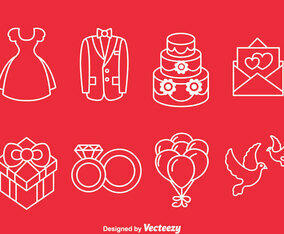 Wedding Line Icons