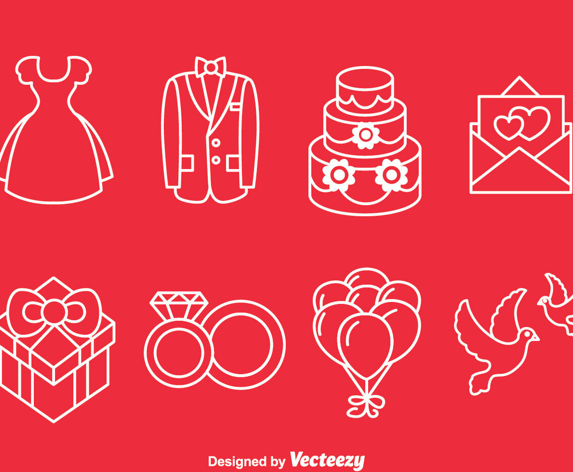 Wedding Line Icons