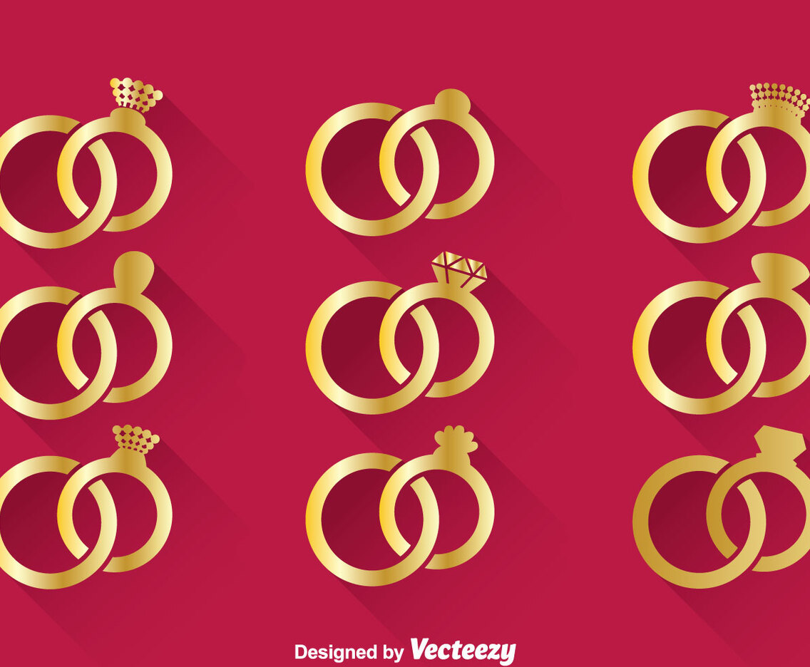 Wedding Gold Ring Vector