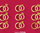 Wedding Gold Ring Vector