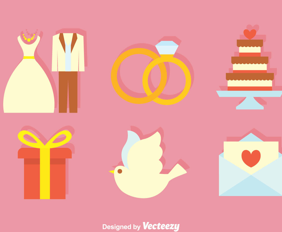 Wedding Flat Icons