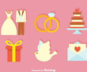 Wedding Flat Icons