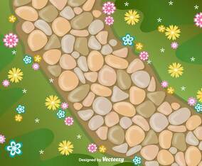 Vector Stone Path Vector Illustration