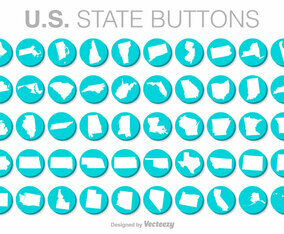 United States Vector Buttons