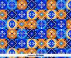 Blue Talavera Vector Pattern