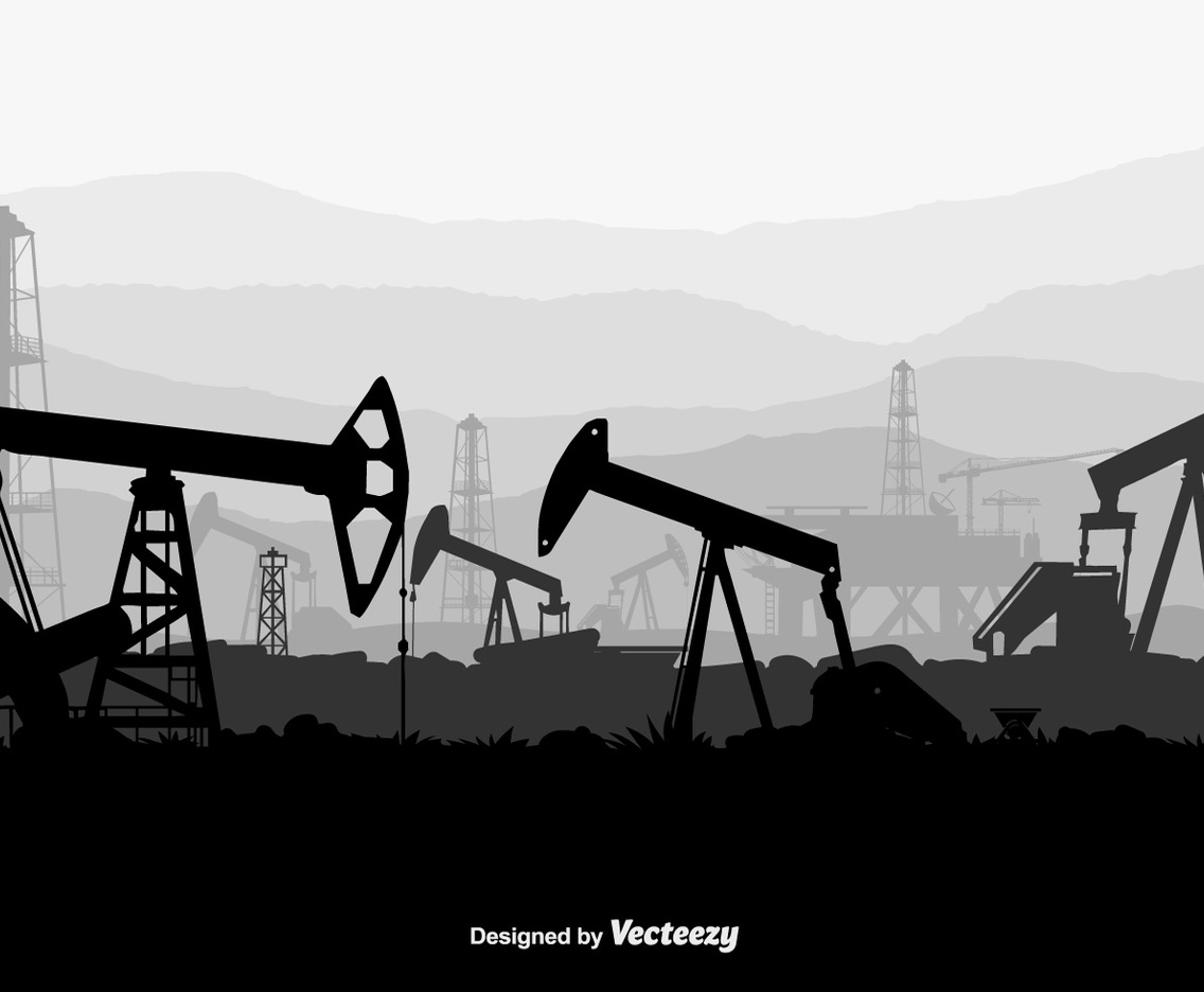 Oil Field Vector Background