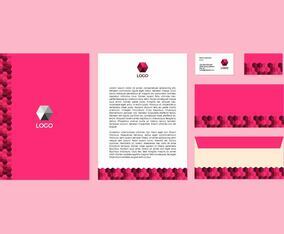 Free Pink Vector Letterhead Design