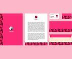 Free Pink Vector Letterhead Design