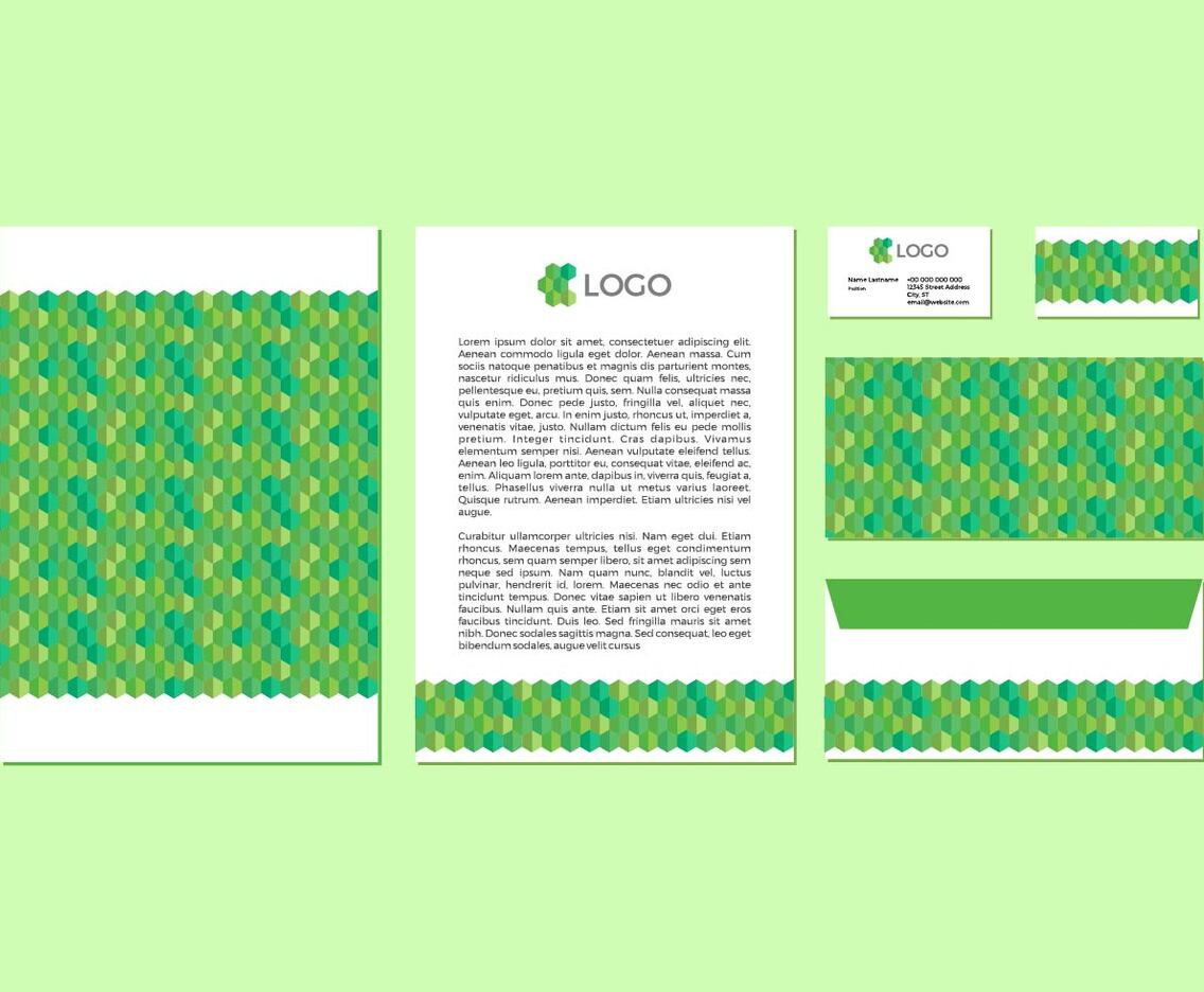 Free Green Vector Letterhead Design