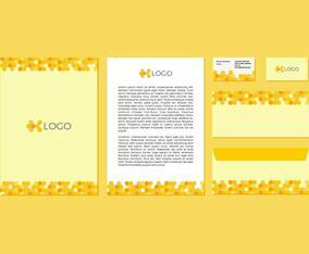 Free Yellow Vector Letterhead Design