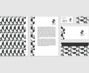 Free Black Vector Letterhead Design