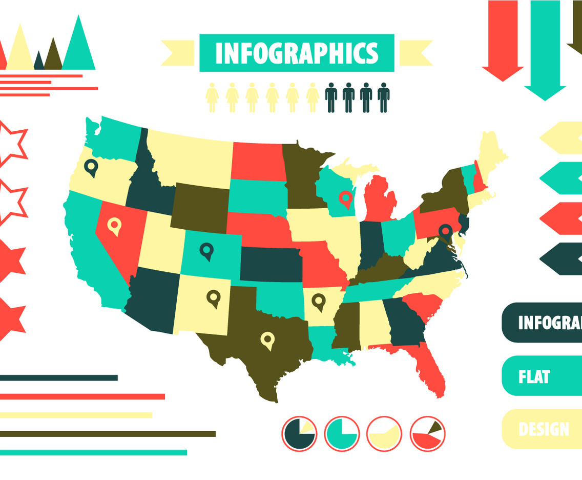 Free Vector US Infographics