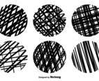 Vector Crosshatch Round Texture Set