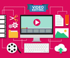 Video Editing Infographic Vector Template