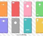 Set Of Simple Colorful Phone Cases Vector