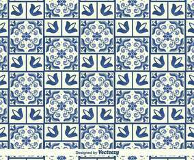 Vector Traditional Azulejos Pattern