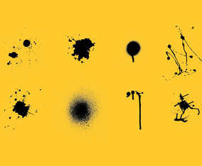Spraypaint drips vector pack