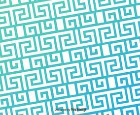 Greek Key Blue Pattern Vector Background