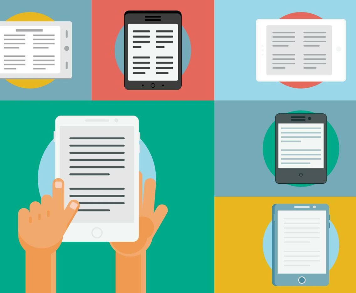 Free Ereader Vector Illustrations