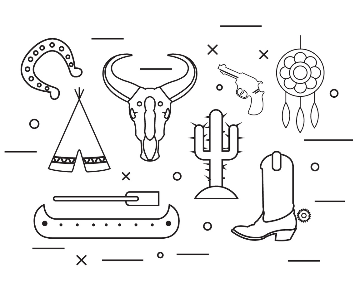 Thin Line Style Vector Collection