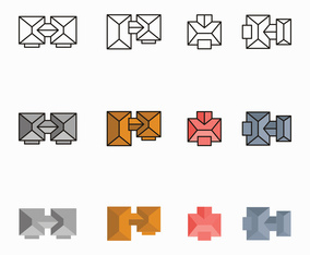 Colorful Rooftops Vectors