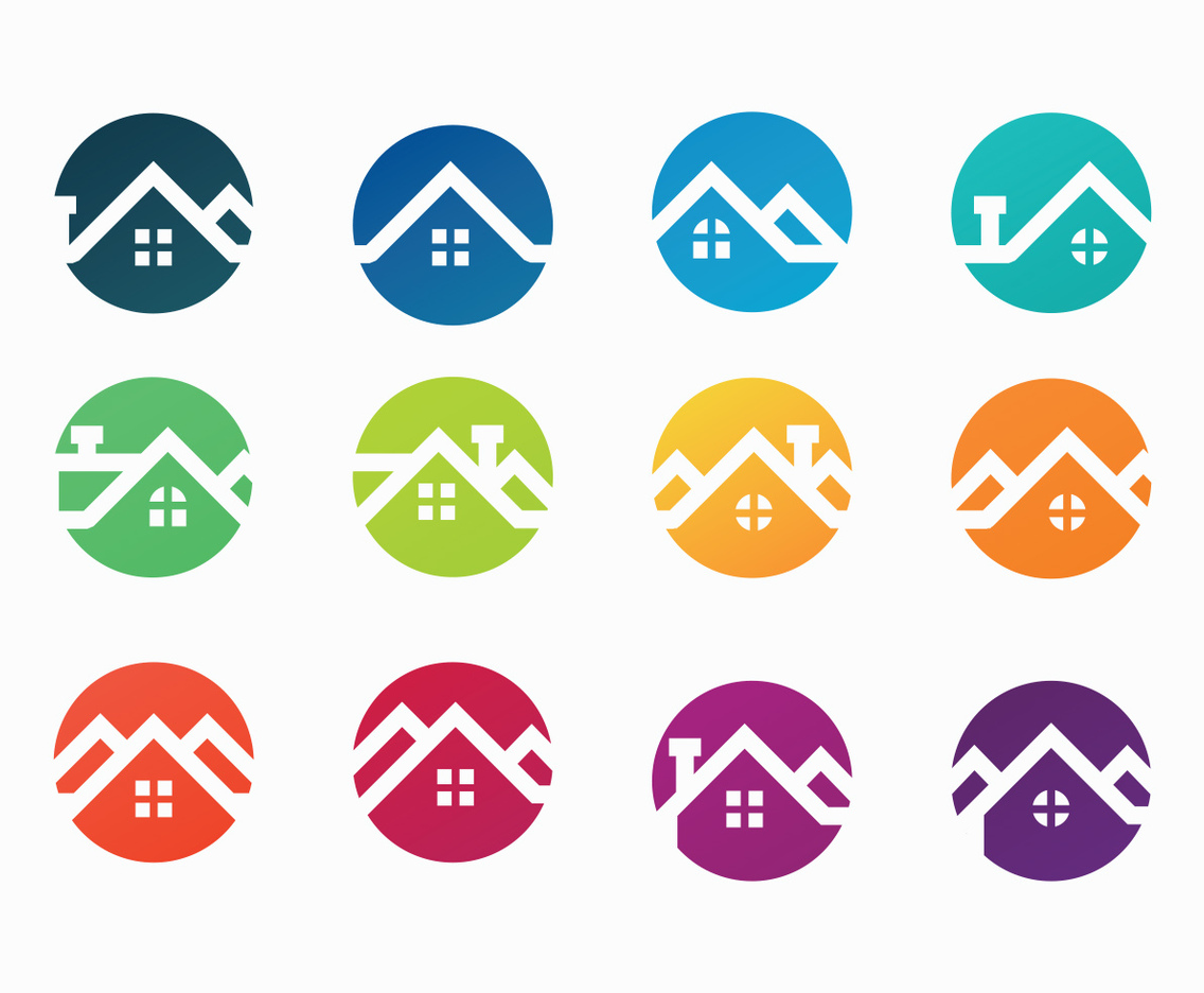 Free Colorful Rooftops Vector