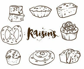 Raisins Cake Set
