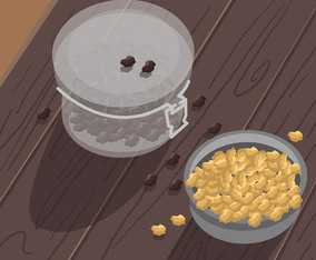 Raisins in a Jar Vector