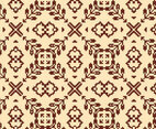 Stitching Brown Floral Pattern