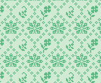 Stitching Green Floral Pattern