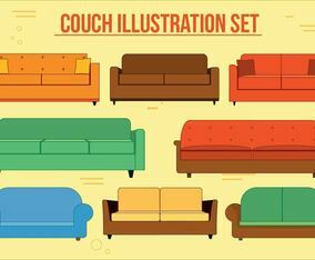 Free Couch Vector Set