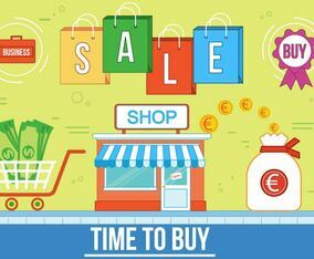 Free Time to Buy Vector Illustration