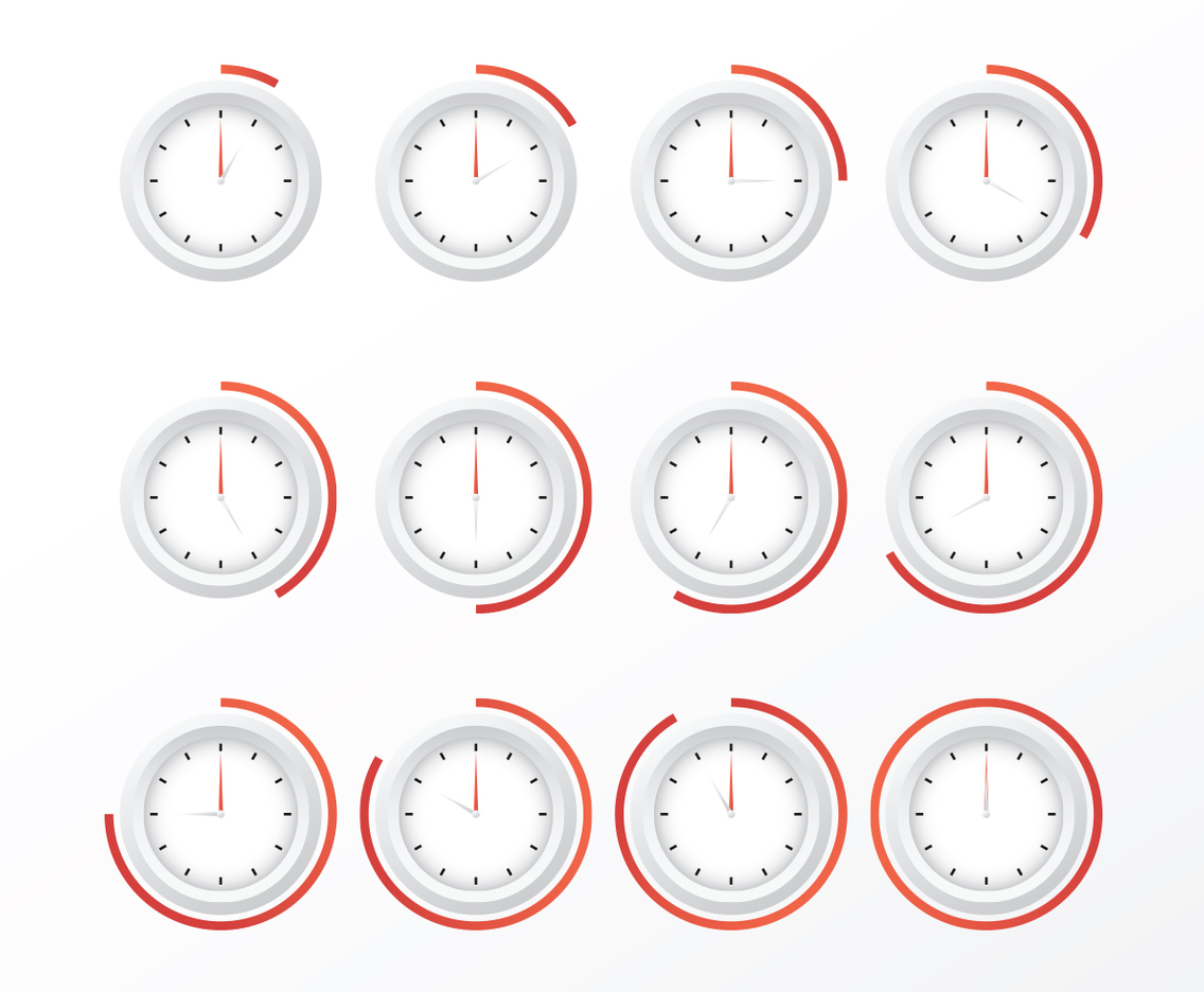 Free Clocks Vectors