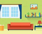 Free Living Room Vector Illustration